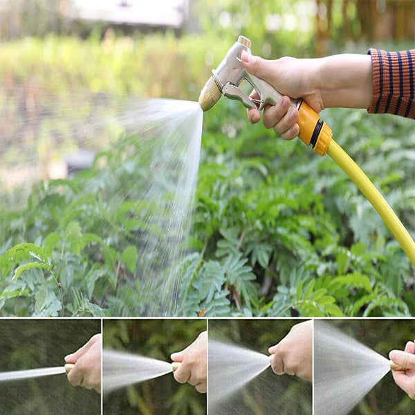 Pistola ad Acqua in Metallo Alta Pressione | Lancia da Giardino con Ugello in Ottone