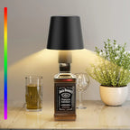 Lampada per Bottiglia a LED RGB Cordless: Paralume Ricaricabile Touch per Tavolo