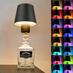 Lampada per Bottiglia a LED RGB Cordless: Paralume Ricaricabile Touch per Tavolo