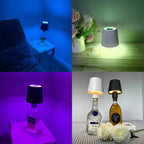 Lampada per Bottiglia a LED RGB Cordless: Paralume Ricaricabile Touch per Tavolo