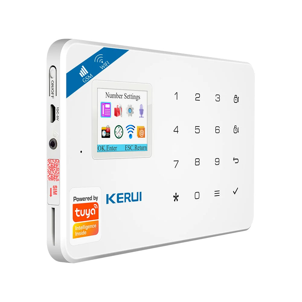 Centralina Allarme Casa Wireless KERUI Tuya: Antifurto Wi-Fi + GSM con Schermo LCD