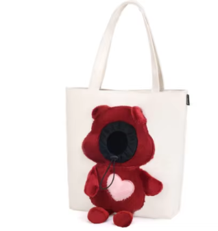 Borsa Trasportino Gatto in Tela con Finestra a Oblò e Guinzaglio di Sicurezza - Tote Bag Porta Animali Morbida e Traspirante per Viaggio e Passeggiate