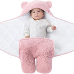 Coperta Fascia per Neonati 0 - 6 mesi con Cappuccio | Sacco Nanna Peluche per Carrozzina e Culla