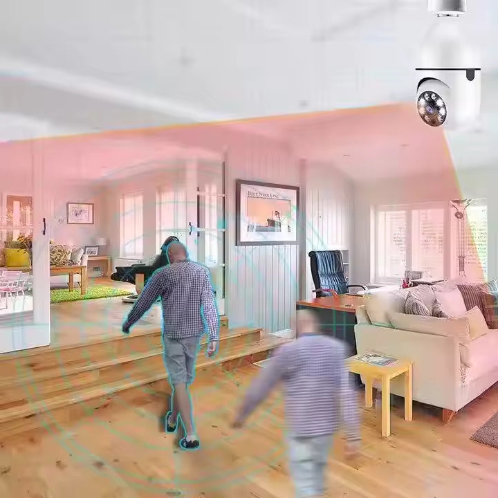 Telecamera Wi-Fi a Lampadina E27 5G: IP Camera Motorizzata 360° con LED Notturni