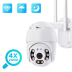Telecamera di Sicurezza Esterna 360° senza Fili | Speed Dome Wi-Fi con Visione Notturna LED