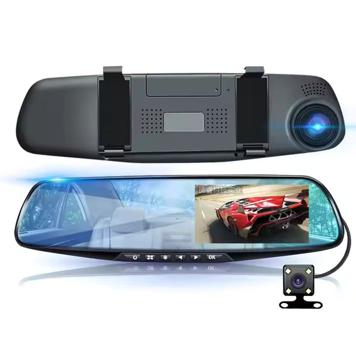 Specchietto Smart con Telecamera Integrata | Dash Cam Auto Invisibile con Display