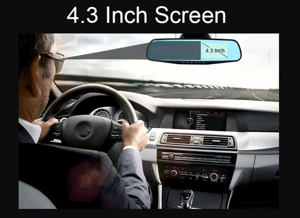 Specchietto Smart con Telecamera Integrata | Dash Cam Auto Invisibile con Display