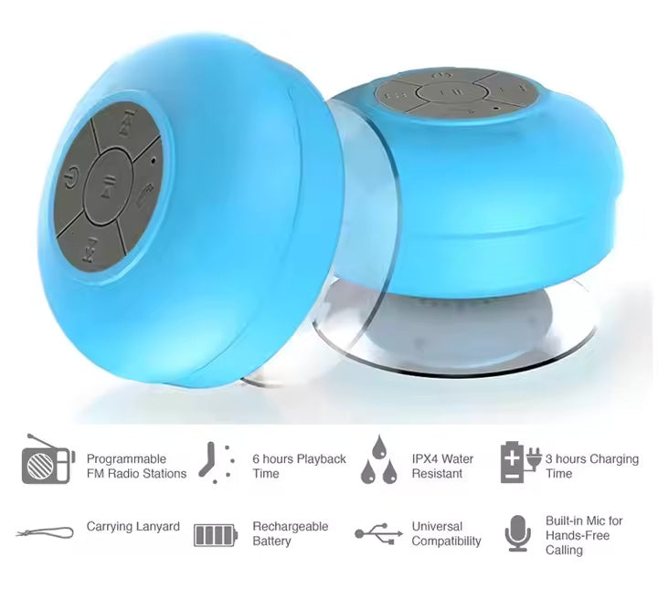 Altoparlante Bluetooth da Doccia Neuftech: Speaker Impermeabile con Ventosa e VivaVoce