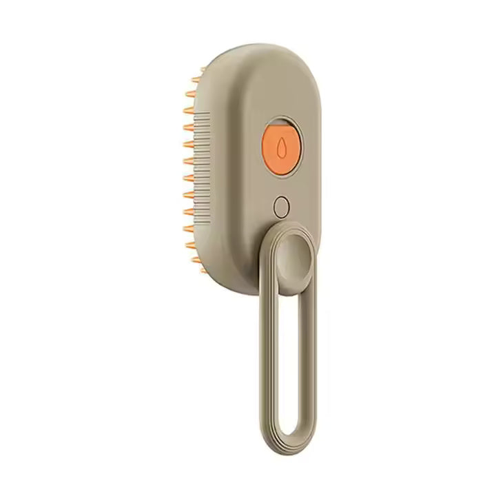 Spazzola a Vapore per Cani e Gatti 3 in 1 - Cardatore Elettrico con Serbatoio Acqua e Manico Girevole, Spazzola Massaggio in Silicone per Rimozione Peli Morti e Scioglinodi, Ricaricabile USB
