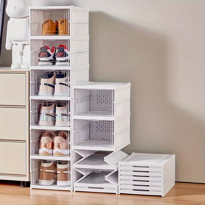 Organizer per Sneaker e Scarpe da Collezione | Scatole Trasparenti Impilabili per Armadio