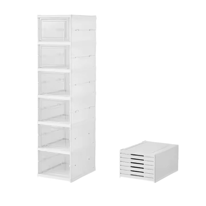Organizer per Sneaker e Scarpe da Collezione | Scatole Trasparenti Impilabili per Armadio