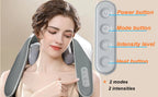 Massaggiatore Collo e Trapezi a Mani Libere | Dispositivo per Cervicale Ricaricabile USB