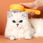 Spazzola per Gatti e Cani Autopulente - Cardatore per Sottopelo Morto e Nodi con Pulsante di Rimozione Rapida e Denti in Acciaio Inox