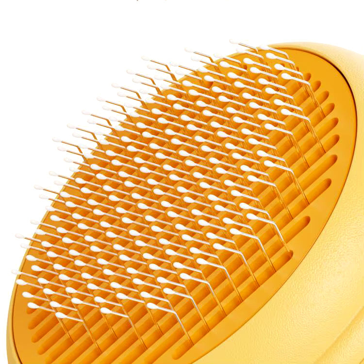 Spazzola per Gatti e Cani Autopulente - Cardatore per Sottopelo Morto e Nodi con Pulsante di Rimozione Rapida e Denti in Acciaio Inox