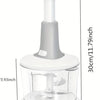 Frullatore | Tritatutto Manuale per Verdure | Meccanismo a Pressione | Lame Acciaio Inox | Bianco/Grigio