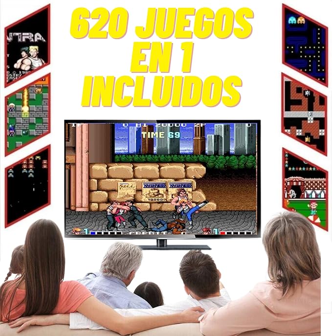 Retro Console Classica Mini | 620 Giochi Vintage 8-Bit e 2 Controller