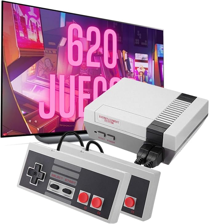 Retro Console Classica Mini | 620 Giochi Vintage 8-Bit e 2 Controller