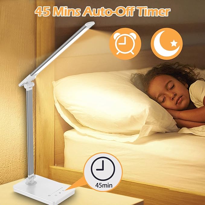 Lampada da Comodino Touch con Luce Notturna | Luce Studio LED Regolabile USB