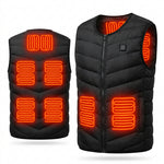 Gilet Riscaldato Elettrico USB: Smanicato Termico Impermeabile a 4 Zone di Calore