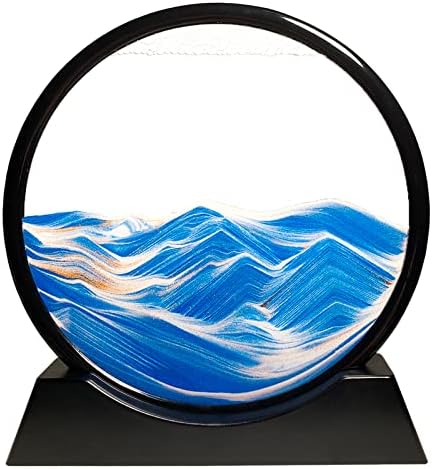 Clessidra d'Arte Dinamica in Vetro | Decorazione Casa e Scrivania Effetto Mare 3D