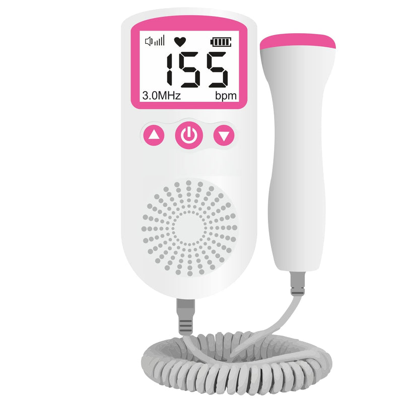 Rilevatore Battito Fetale ad Ultrasuoni | Doppler Portatile Gravidanza con Sonda Esterna e Display LCD per Monitoraggio Battito Cardiaco Neonato