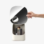 Specchio Contenitore Cosmetici da Bagno | Organizer Trucchi e Pennelli Compatto
