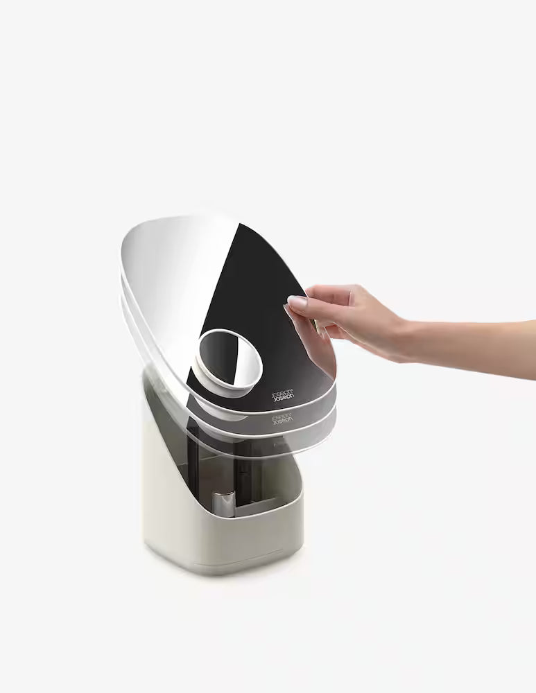 Specchio Contenitore Cosmetici da Bagno | Organizer Trucchi e Pennelli Compatto
