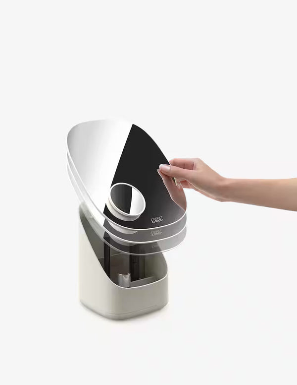 Specchio Contenitore Cosmetici da Bagno | Organizer Trucchi e Pennelli Compatto