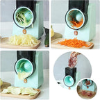 Tagliaverdure Elettrico Multifunzione 3 in 1 | Grattugia e Affettaverdure Verde