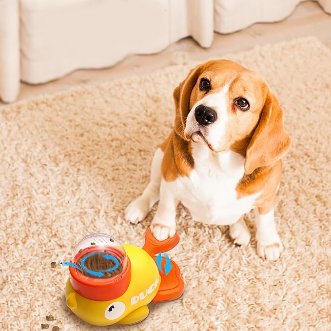 Gioco Dispenser di Croccantini per Cani 2-in-1 | Ciotola Slow Feeder Papera