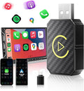 Adattatore CarPlay Wireless e Android Auto Wireless 2 in 1, Chiavetta USB Dongle per Auto con Cavo Originale, Connessione Automatica Plug & Play, Include Adattatore da USB a USB-C