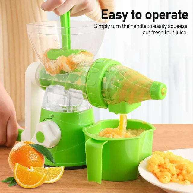 Estrattore di Succo Manuale a Freddo: Spremiagrumi e Centrifuga a Manovella