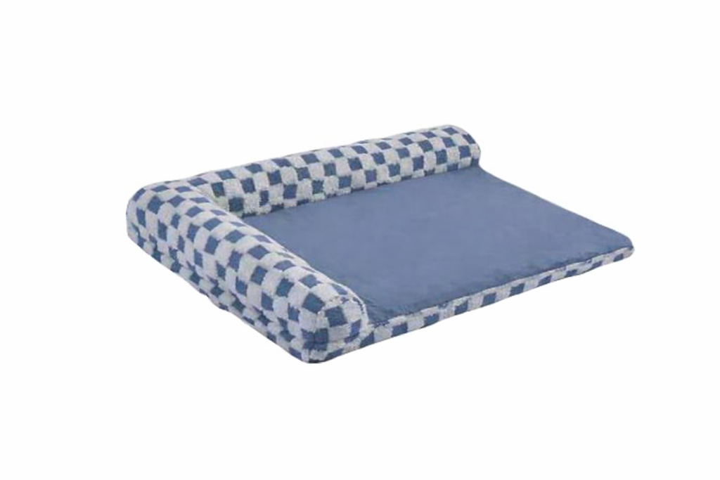 Letto per Gatti e Cani Piccoli con Supporto Cervicale | Tappetino Cuccia ad Angolo Morbido per Interni, Auto e Divani, Checkerboard
