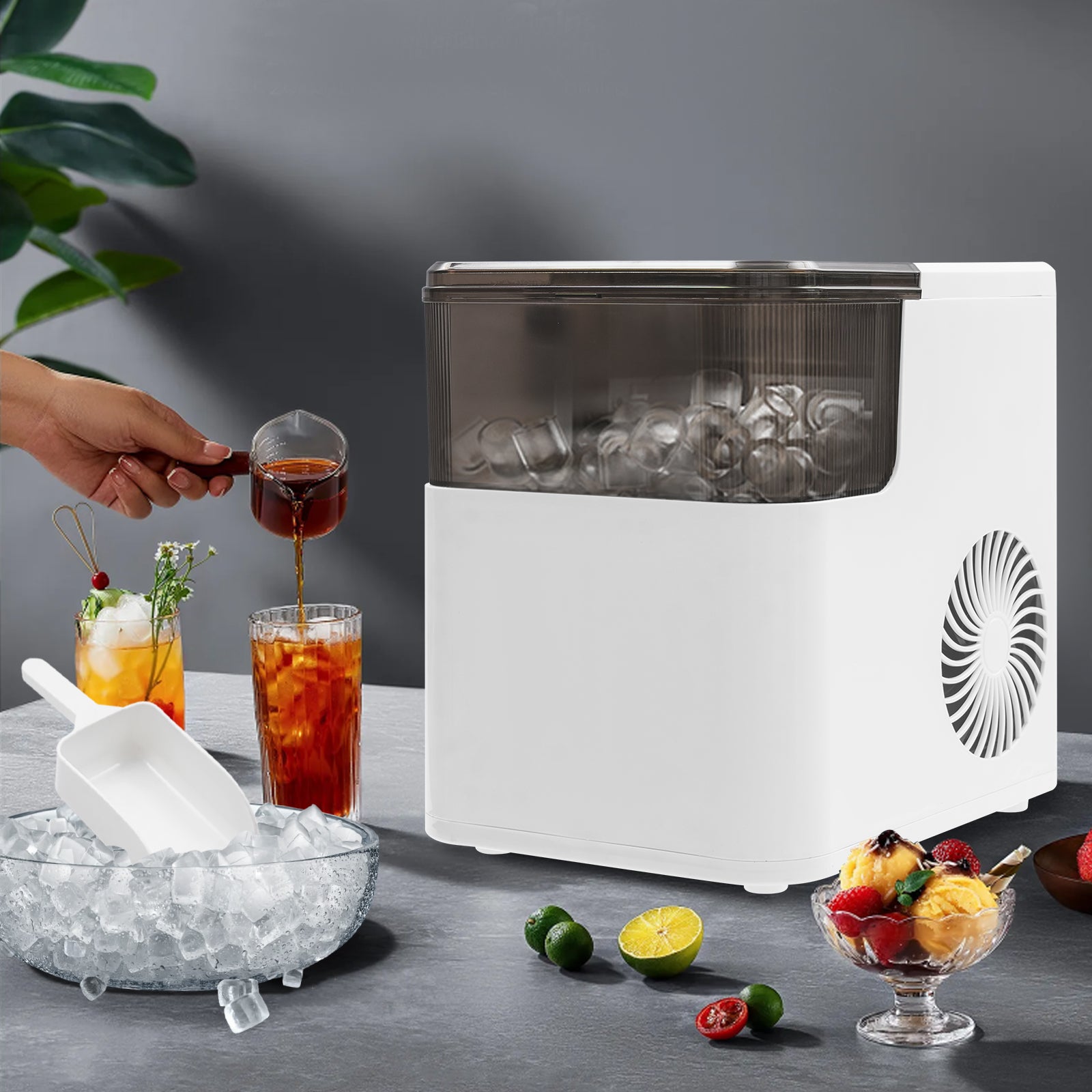 Macchina per il Ghiaccio Elettrica Portatile: Fabbricatore Domestico con Display LED