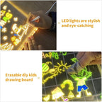 Lavagna Luminosa a LED in Acrilico Trasparente: Bacheca Messaggi e Disegno da Scrivania