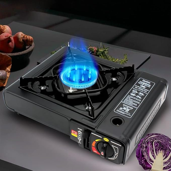 Borvat Fornello a Gas Portatile da Campeggio | Cucina a Gas da Tavolo per Outdoor