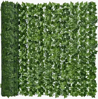 Siepe Artificiale Edera in Rotolo | Frangivento per Balconi e Recinzioni 1m x 3m