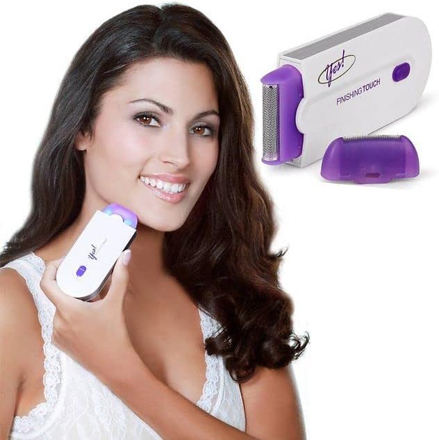 Epilatore Viso Donna Istantaneo a Micro Lame | Rasoio Elettrico Portatile Indolore per Baffetti, Zona Bikini, Gambe e Ascelle con Sensore di Contatto
