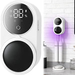 Sterilizzatore Spazzolini UV da Parete | Porta Spazzolini Smart con Asciugatura a Ventola, Display LED e Batteria USB per Spazzolini Elettrici e Manuali