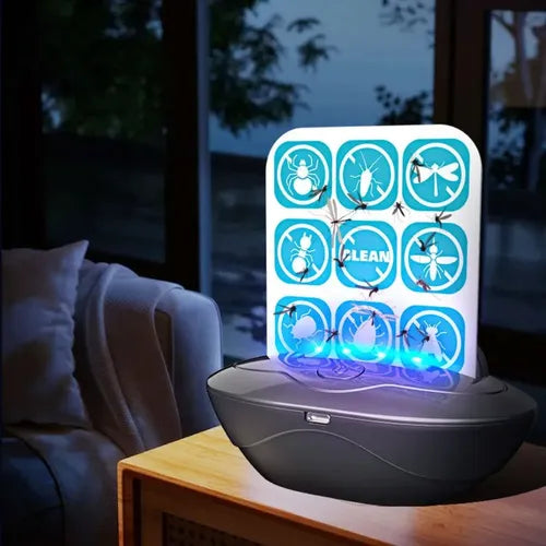 Trappola per Insetti Elettrica UV | Lampada Cattura Zanzare con Pannello Adesivo