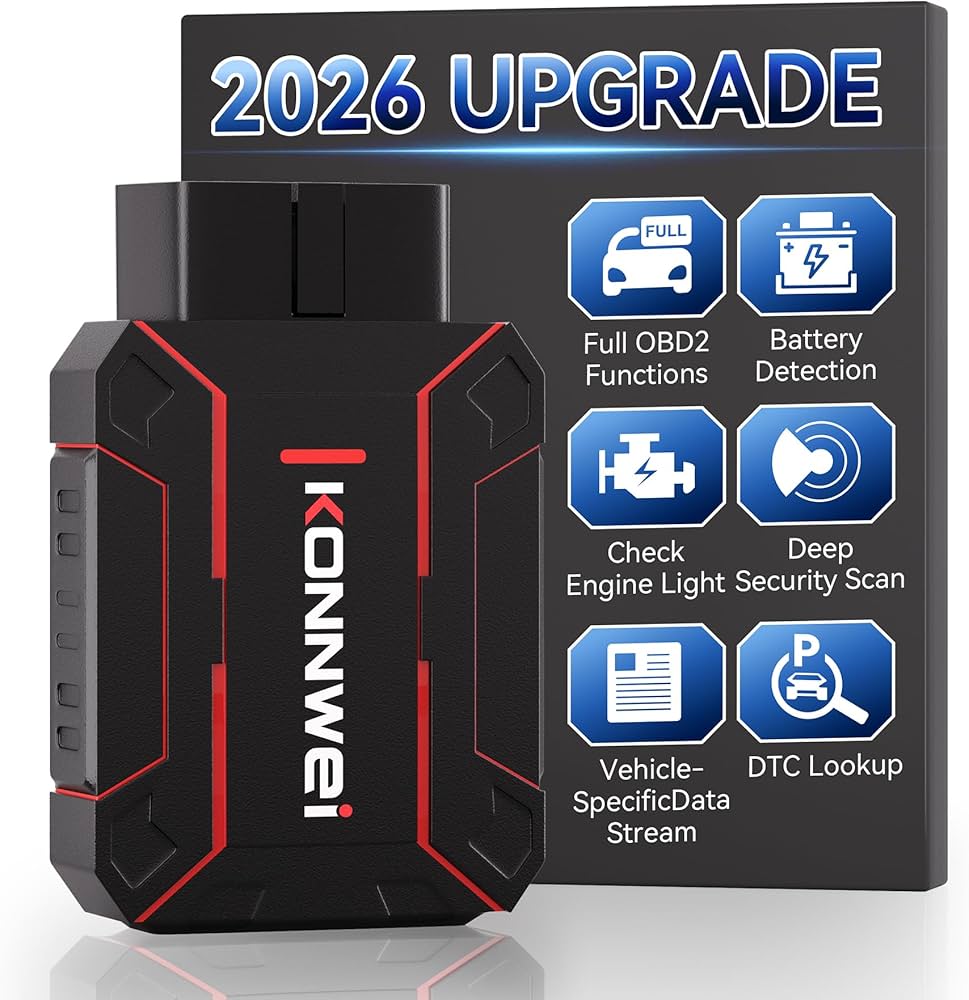 KONNWEI MAXOBD Bluetooth 5.0 – Dispositivo di Diagnostica Auto OBD2 Professionale con Test Batteria e Lettore Codici DTC