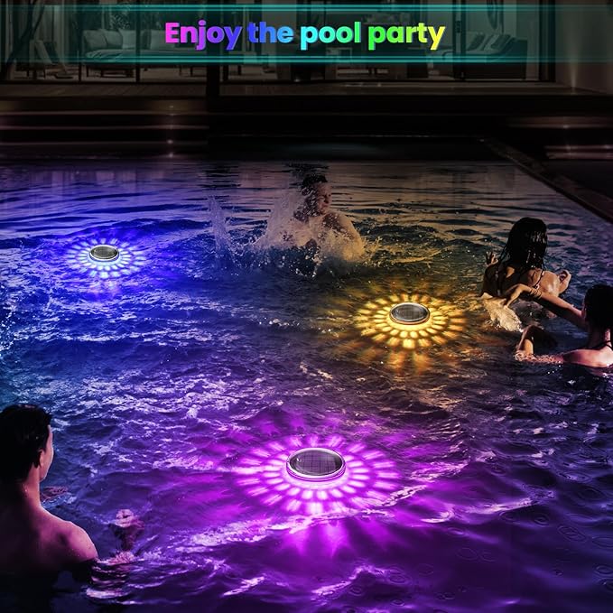 Luci Solari Galleggianti per Piscina LED RGB | Lampade Impermeabili IP68
