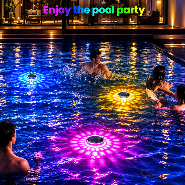 Luci Solari Galleggianti per Piscina LED RGB | Lampade Impermeabili IP68