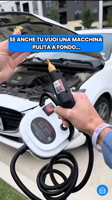 Generatore di Vapore Portatile Manuale | Sanificatore Ecologico per Cucina, Bagno e Auto