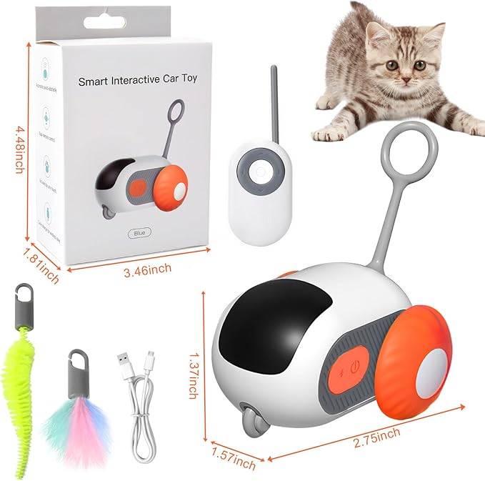 Gioco Interattivo per Gatti con Piume: Macchina Radiocomandata da Caccia