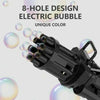 Pistola Sparabolle Elettrica Gatling | Macchina per Bolle Automatica a 8 Fori