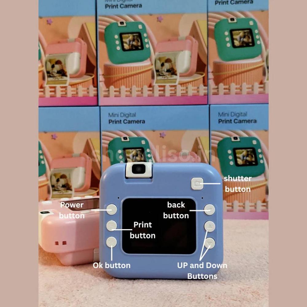 Fotocamera Istantanea per Bambini: Mini Digital Print Camera con Stampa Termica Senza Inchiostro