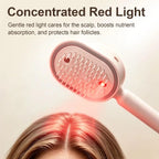 pazzola Elettrica Capelli 3-in-1 | Spazzola con Fototerapia Luce Rossa LED, Spray Atomizzatore Oli Essenziali e Denti Retrattili Autopulente