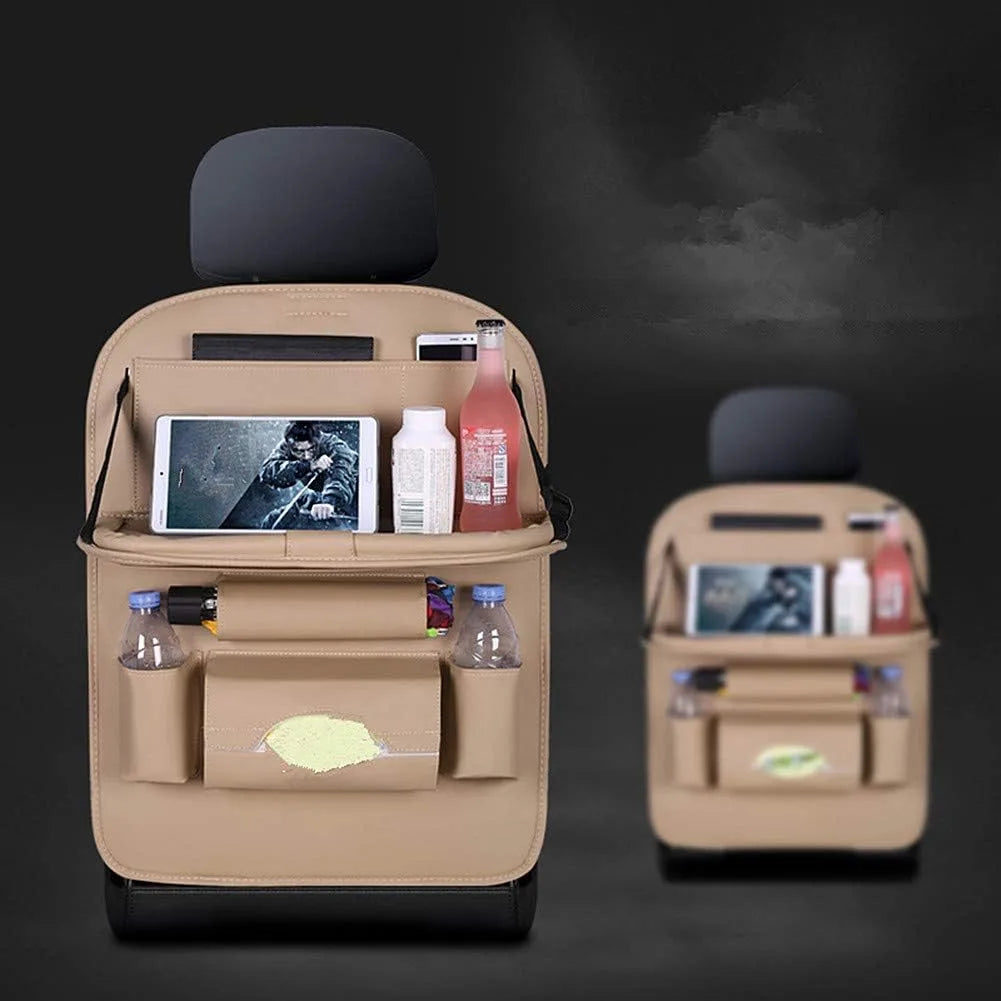 Organizzatore Auto Sedile Posteriore Impermeabile, Tasche Portaoggetti e Porta Ombrello, Accessori Viaggio Universali