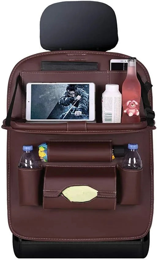 Organizzatore Auto Sedile Posteriore Impermeabile, Tasche Portaoggetti e Porta Ombrello, Accessori Viaggio Universali